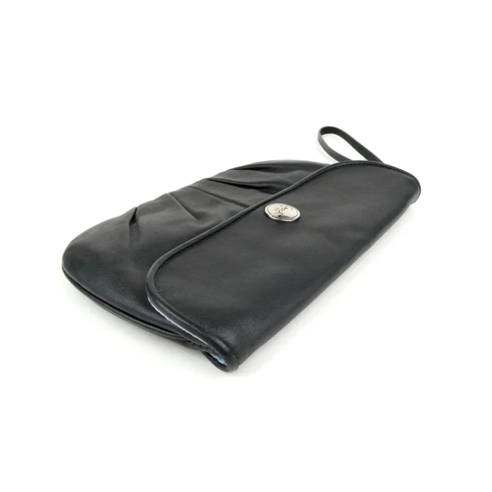 Coach‎ Black Leather Flap Wristlet
